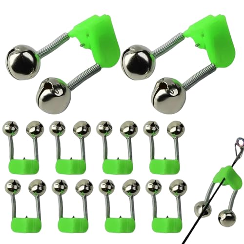 Naqqios Angelglocken – Multifunktionale Angelglocken-Clips, 10 X Outdoor-Angelglocken-Clips | Angel-Bissanzeiger, Langlebiges, Stabiles Material An Der Angelrute von Naqqios