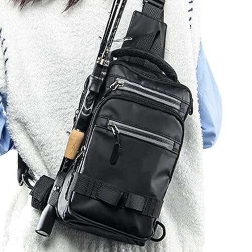 Naqqios Angreifer Tackle -Tasche - Kompakter Fischering -Rucksack, Reisefischrucksack | Wasserdichtes Fischereien -Rucksack, Multifunktionaler Fischerei -Rucksack -Schlinge, Leichter Rucksack von Naqqios