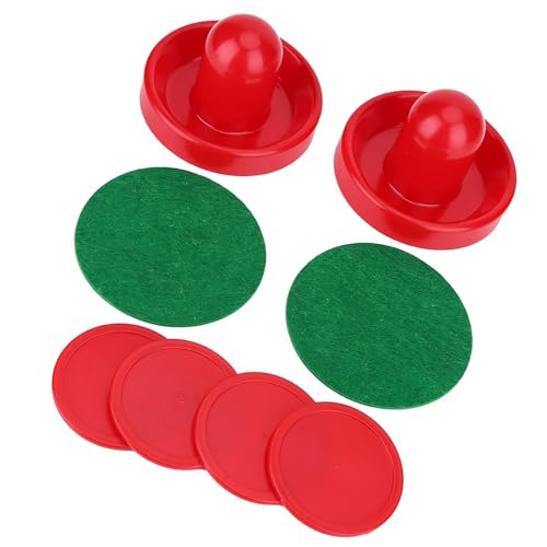 Air-Hockey-Pucks und Paddel, Air-Hockey-Pucks, Tisch-Air-Hockey, Leichte Kunststoff-Goalies, Eishockey-Schieber-Pucks-Set für Standard-Eishockey-Tische für Tischspiele (M 76 von Naroote