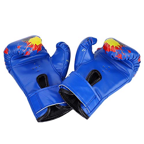 Boxhandschuhe für, Kleinkind-Boxhandschuhe aus PU-Leder, Atmungsaktiv, für Im Alter von 2–11 Jahren (Blue) von Naroote