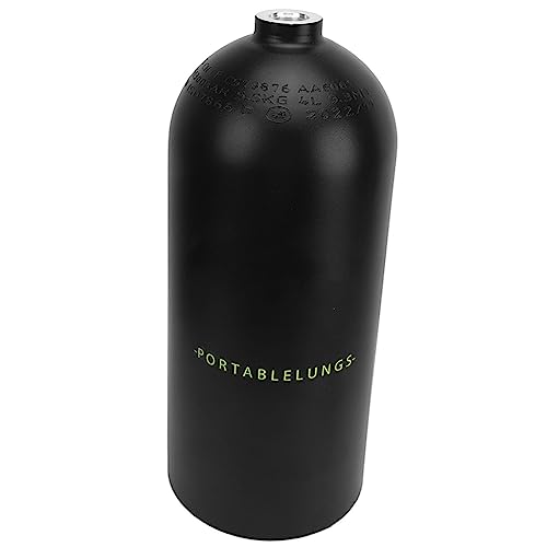 Naroote Tauch-Sauerstoffflasche, Tragbare Tauchflasche für den Außenbereich, Kunststoff-Sprühtechnologie (Black) von Naroote