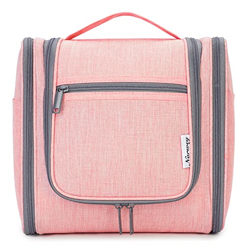 Groß Kulturbeutel Damen & Herren - Gross Kulturtasche Zum Aufhängen, Kinder Kosmetiktasche - Waschtasche für Frauen & Mädchen (Rosa (Groß)) von Narwey