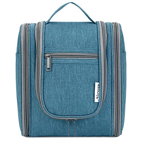 Kulturbeutel Damen & Kulturbeutel Herren - Kinder Kulturtasche Zum Aufhängen & Männer Kosmetiktasche - Waschtasche für Frauen & Mädchen (Navy blau(Mittel)) von Narwey