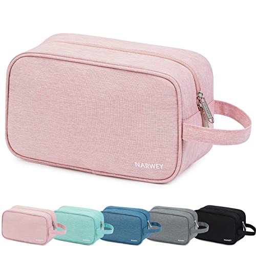 Narwey Kulturbeutel Damen Kulturtasche Große Reise Schminktasche & Waschtasche Kinder Gross Kosmetiktasche für Frauen Mädchen (Rosa) von Narwey