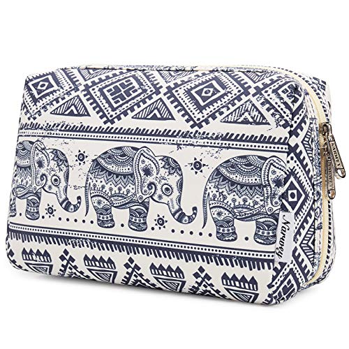 Narwey Groß Kulturbeutel Damen Schminktasche Kosmetiktasche Travel Cosmetic Organizer für Frauen Mädchen (Elefant, Groß) von Narwey