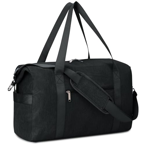 Narwey für Kleine Reisetasche Handgepäck Ryanair Handgepäck 40x20x25 Kleine Sporttasche Reisetasche Handgepäck Tasche für Flugzeug Weekender Damen und Herren 20L (schwarz) von Narwey