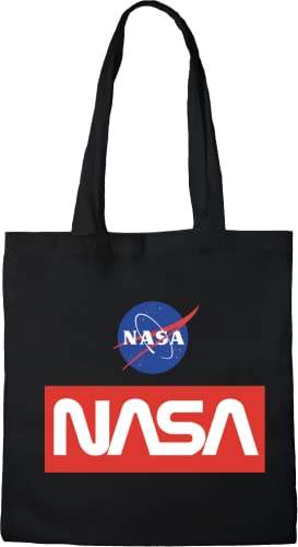 Nasa Tote Bag, Logo, Referenz: BWNASADBB013, Schwarz, 38 x 42 cm von Nasa