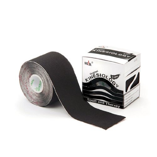 Nasara® Original Kinesiology Tape Sport Tape 4 Rollen in Einer Packung, schwarz von Nasara