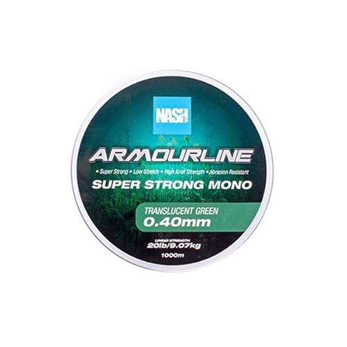 Nash Armourline T6045 Mono, superstark, 9 kg, 0,4 mm, 1000 m, durchscheinendes Grün Nash Armourline T6045 Mono, superstark, 9 kg, 0,4 mm, 1000 m, durchscheinendes Grün von Nash