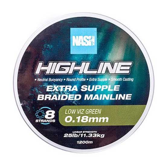 Nash Highline Floating 1200 M Braided Line Durchsichtig 0.280 mm von Nash