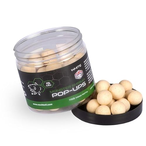 Nash Monster Shrimp Pop-Ups, 75 g, Weiß, 12 mm Nash Monster Shrimp Pop-Ups, 75 g, Weiß, 12 mm von Nash