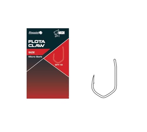 Nash Pinpoint, Flota Claw Micro-Haken mit Stacheln Qty 10, Größe 6 von Nash