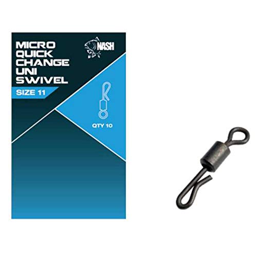 Nash Quick Change Uni Swivel Standard T8088 Wirbel Swivels Angelwirbel Karpfenwirbel von Nash