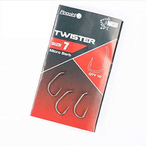 Nash Twister Micro Barbed Größe 4 T6109 Haken Hook Hooks Angelhaken Karpfenhaken von Nash