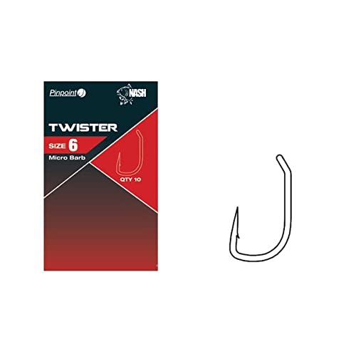 Nash Twister Micro Barbed Größe 6 T6111 Haken Hook Hooks Angelhaken Karpfenhaken von Nash