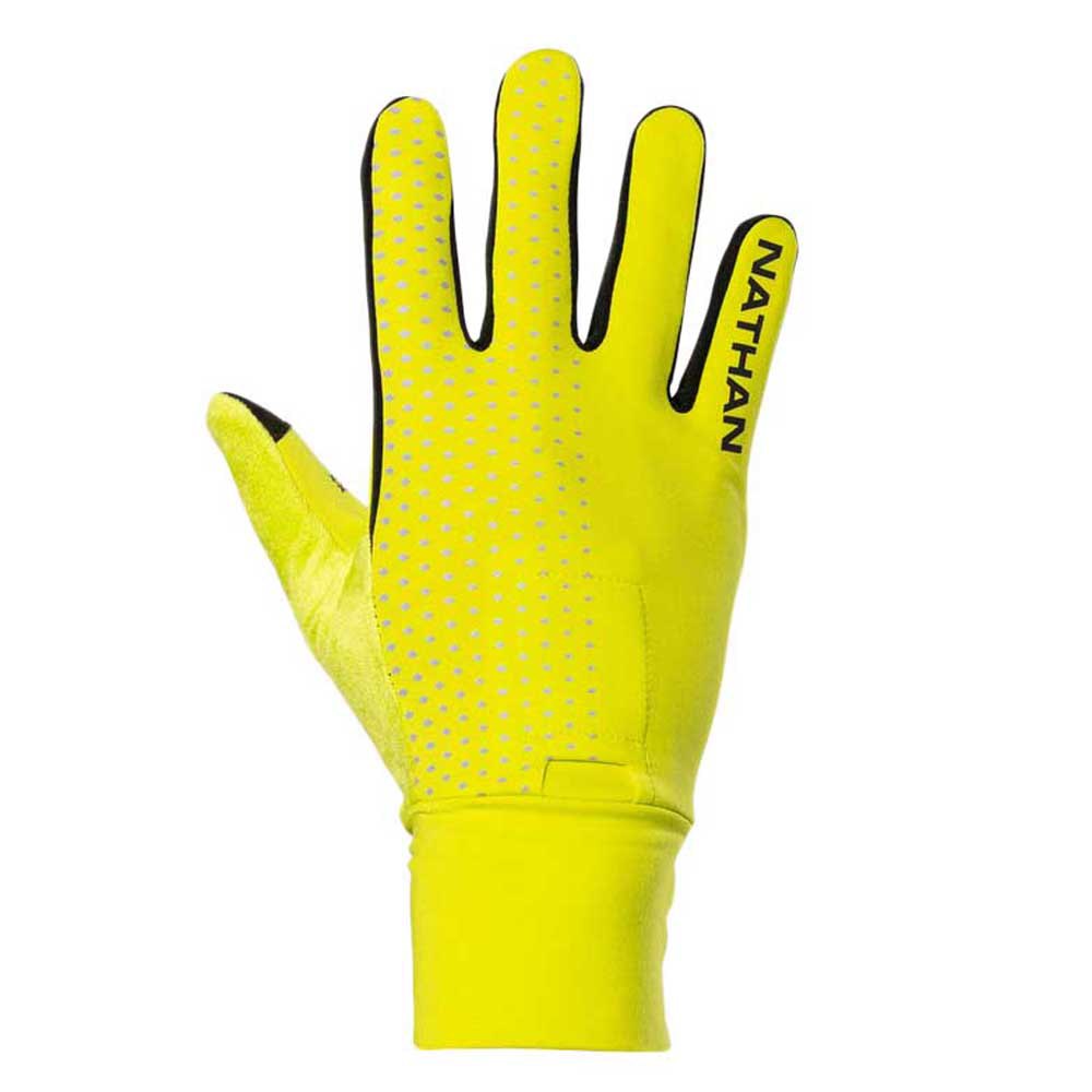 Nathan Hypernight Reflective Gloves Gelb XS Mann von Nathan