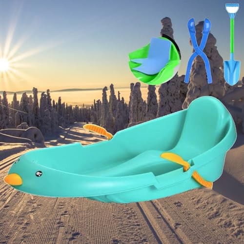 Schneeschlitten für Kleinkinder, Snowboard, Winterspielzeug, Schneeschlittenbrett für Outdoor-Sportarten, Kunststoffschlitten, Outdoor-Skibrett, Schnee zur Verwendung auf Schnee und Gras, Sn von Natliedop