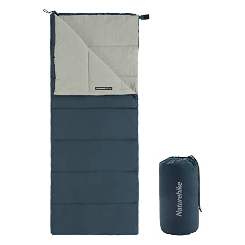 Naturehike Schlafsack für Erwachsene, Leichter Rechteckiger Spleißbarer 3 Jahreszeiten Schlafsack, für Outdoor Camping, Wandern (Blau) von Naturehike