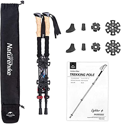 Naturehike Wanderstöcke Trekkingstöcke aus Carbon Ultraleichte Nordic Wanderstöcke für Reise Wandern und Kletterer mit 2 Packungen Naturehike Wanderstöcke Trekkingstöcke aus Carbon Ultraleichte Nordic Wanderstöcke für Reise Wandern und Kletterer mit 2 Packungen von Naturehike