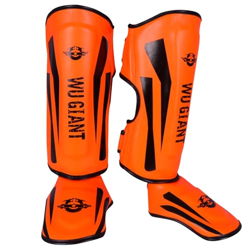 Kickboxen SchienbeinschüTzer,Shin Guards Muay Thai,Muay Thai SchienbeinschüTzer,Shin Instep Protection,Verstellbar,Unisex,Elastisch,FüR Training,Sparring,BoxausrüStung Kampfkunst von Naturepanda