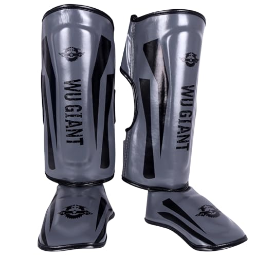 Kickboxen SchienbeinschüTzer,Shin Guards Muay Thai,Muay Thai SchienbeinschüTzer,Shin Instep Protection,Verstellbar,Unisex,Elastisch,FüR Training,Sparring,BoxausrüStung Kampfkunst von Naturepanda