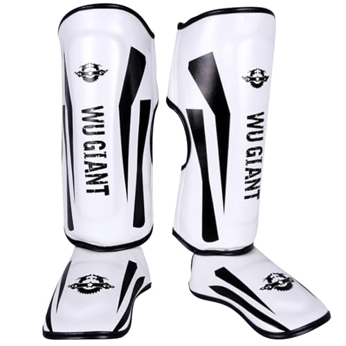 Kickboxen SchienbeinschüTzer,Shin Guards Muay Thai,Muay Thai SchienbeinschüTzer,Shin Instep Protection,Verstellbar,Unisex,Elastisch,FüR Training,Sparring,BoxausrüStung Kampfkunst von Naturepanda