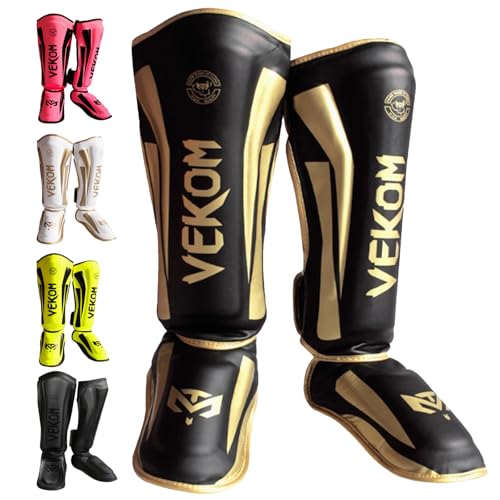 Shin Guards Muay Thai,Verstellbarer Muay Thai Beinschutz,Shin Instep Protection,Verstellbar,Comfort,Mit Ristschutz,FüR Taekwondo Mixed Kampfsport Training Und Sparring von Naturepanda