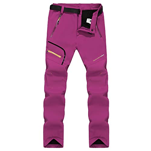 Naudamp Damen Softshell Winter Fleece gefütterte Wanderhose Outdoor Fast Dry Lightweight Walking Hose Naudamp Damen Softshell Winter Fleece gefütterte Wanderhose Outdoor Fast Dry Lightweight Walking Hose von Naudamp