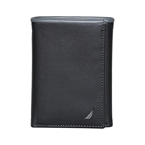 Nautica Herren Pop J-Class Trifold Wallet Geldbörse, schwarz/grau, Einheitsgröße Nautica Herren Pop J-Class Trifold Wallet Geldbörse, schwarz/grau, Einheitsgröße von Nautica