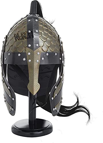 Mittelalter Fantasy Norman Wikinger Helm Integralhelm Solider Schlachtfeldhelm für Krieger von Nautical Replica Hub