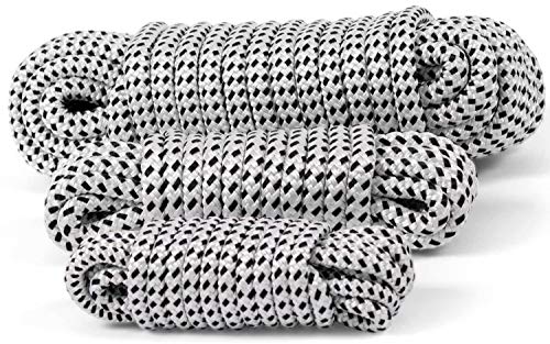 Festmacher-Leine Polyester Schwarz/Weiß, 10 mm 6m / 12 mm 8 m / 14 mm 14 m Festmacher Leine Tauwerk Größe 14mm / 14m Festmacher-Leine Polyester Schwarz/Weiß, 10 mm 6m / 12 mm 8 m / 14 mm 14 m Festmacher Leine Tauwerk Größe 14mm / 14m von Nautika