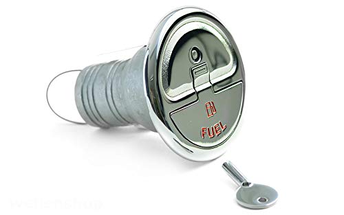 Nautika Marine-Tankstutzen mit Schloss Ø 50 mm Edelstahl Benzin Diesel Tank-Einfüllstutzen Tankdeckel Tankverschluss für Boot Nautika Marine-Tankstutzen mit Schloss Ø 50 mm Edelstahl Benzin Diesel Tank-Einfüllstutzen Tankdeckel Tankverschluss für Boot von Nautika
