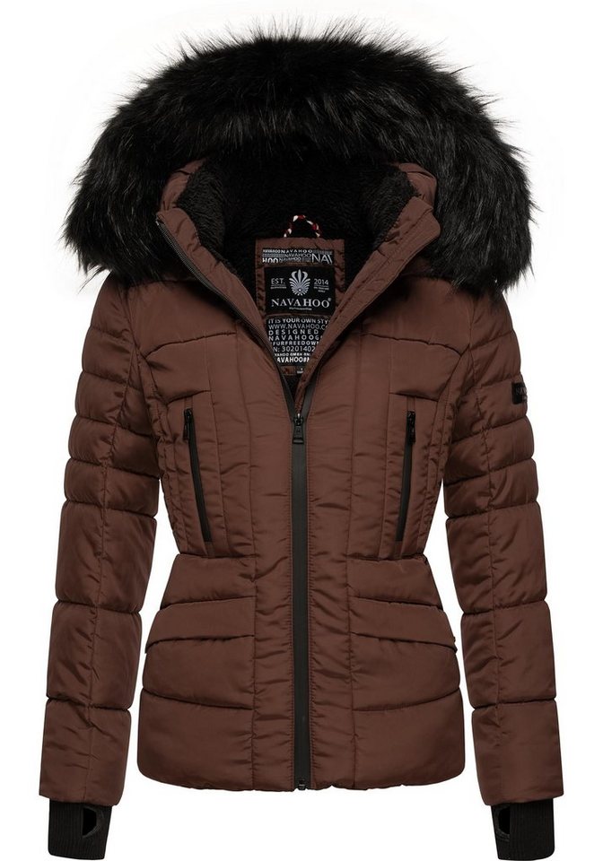Navahoo Steppjacke Adele hochwertige Winterjacke mit edler Kunstfell- Kapuze Navahoo Steppjacke Adele hochwertige Winterjacke mit edler Kunstfell- Kapuze von Navahoo