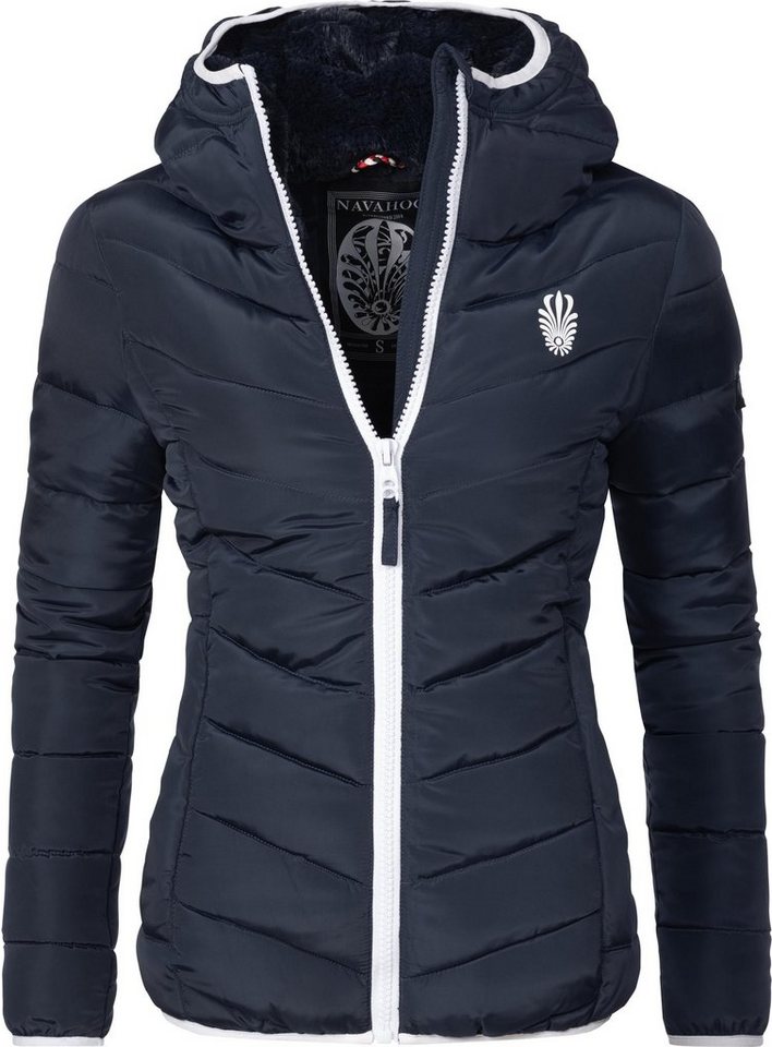 Navahoo Steppjacke Elva stylische Damen Winterjacke mit Kapuze von Navahoo