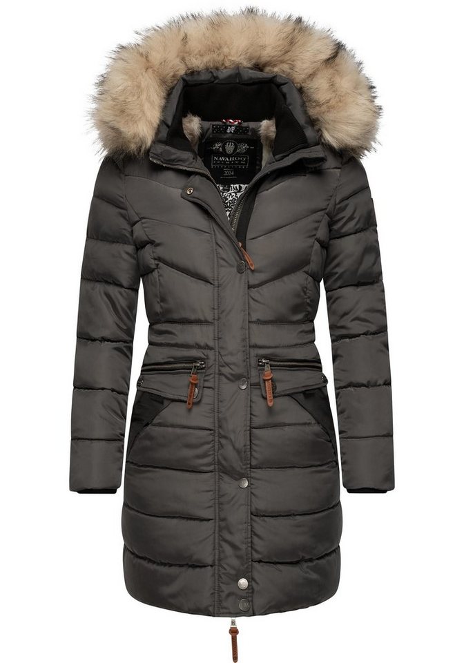 Navahoo Steppmantel Paula stylischer Winter Parka m. edlem Fellimitat Navahoo Steppmantel Paula stylischer Winter Parka m. edlem Fellimitat von Navahoo