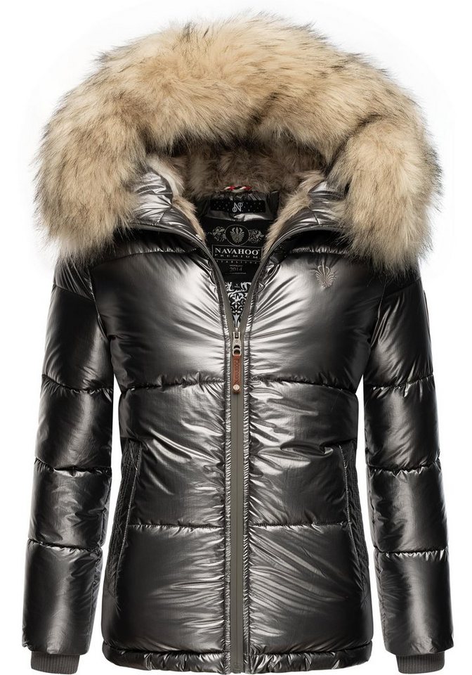 Navahoo Winterjacke Tikunaa warm gefütterte Damen Steppjacke mit Kunstfellkapuze Navahoo Winterjacke Tikunaa warm gefütterte Damen Steppjacke mit Kunstfellkapuze von Navahoo