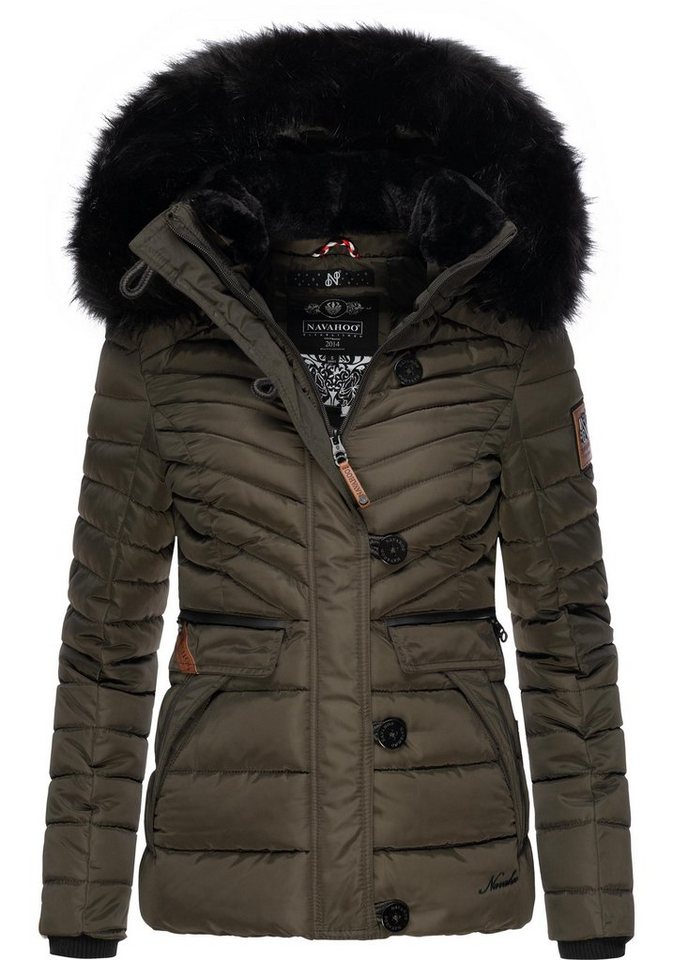 Navahoo Winterjacke Wisteriaa Warm gefütterte Steppjacke mit Kunstfell-Kapuze Navahoo Winterjacke Wisteriaa Warm gefütterte Steppjacke mit Kunstfell-Kapuze von Navahoo