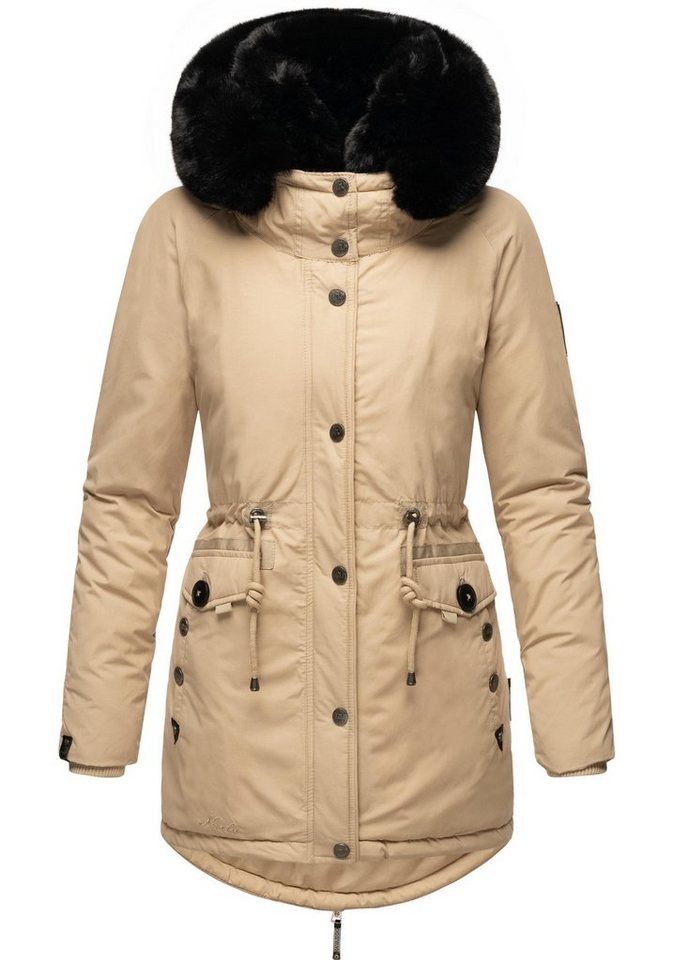 Navahoo Wintermantel Sweety Deluxe modischer Winterparka mit großer doppelter Kapuze von Navahoo