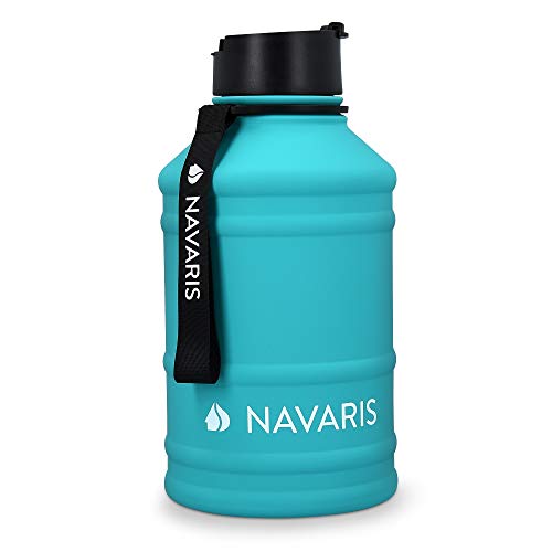 Navaris 2,2 Liter Fitness Trinkflasche - XXL Flasche Gym Bottle - Sport Wasserflasche Water Jug - stabile Sportflasche aus Edelstahl - BPA frei Navaris 2,2 Liter Fitness Trinkflasche - XXL Flasche Gym Bottle - Sport Wasserflasche Water Jug - stabile Sportflasche aus Edelstahl - BPA frei von Navaris