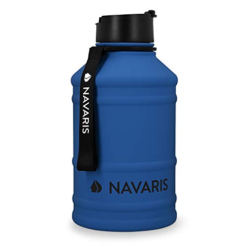 Navaris 2,2 Liter Fitness Trinkflasche - XXL Flasche Gym Bottle - Sport Wasserflasche Water Jug - stabile Sportflasche aus Edelstahl - BPA frei Navaris 2,2 Liter Fitness Trinkflasche - XXL Flasche Gym Bottle - Sport Wasserflasche Water Jug - stabile Sportflasche aus Edelstahl - BPA frei von Navaris