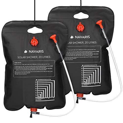 Navaris 2er Set Campingdusche solar 20 L - 2 x Camping Dusche Solardusche - Campdusche Reisedusche kompakt - Camp Shower Outdoordusche mobil Navaris 2er Set Campingdusche solar 20 L - 2 x Camping Dusche Solardusche - Campdusche Reisedusche kompakt - Camp Shower Outdoordusche mobil von Navaris