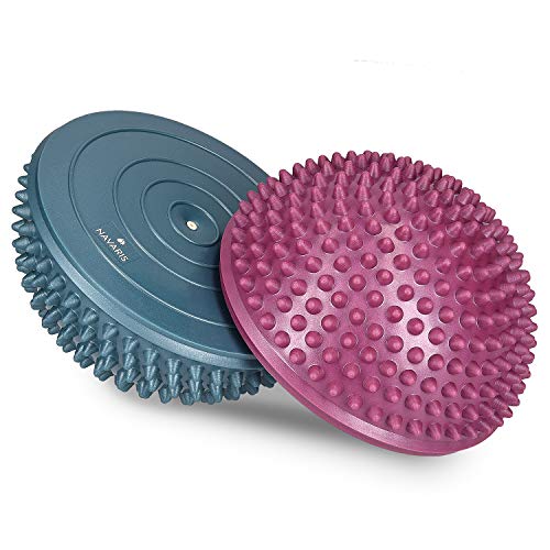 Navaris Balance-Igel Fitness Halbkugel mit Noppen - 2X Balance Igel Set - Sport Kissen für Balancetraining Koordinationstraining - versch. Farben Navaris Balance-Igel Fitness Halbkugel mit Noppen - 2X Balance Igel Set - Sport Kissen für Balancetraining Koordinationstraining - versch. Farben von Navaris