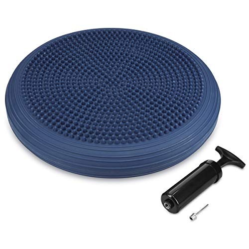 Navaris Balancekissen Ballsitzkissen mit Luftpumpe - Balance Unterlage Kissen Sitzkissen Rücken Training - Noppen und Glatt Navaris Balancekissen Ballsitzkissen mit Luftpumpe - Balance Unterlage Kissen Sitzkissen Rücken Training - Noppen und Glatt von Navaris