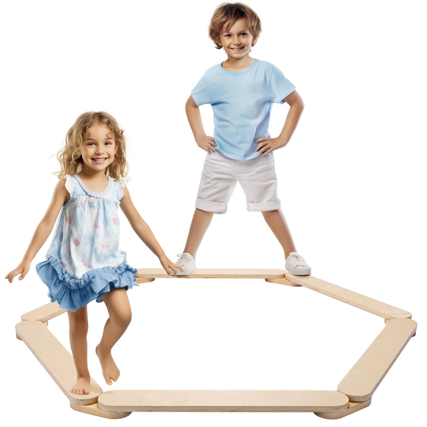 Navaris Balancierbalken für Kinder - Balance Board - Schwebebalken aus Holz Balance Board Ständer, (1-tlg) von Navaris