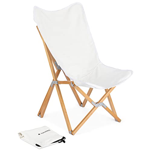 Navaris Holz Klappstuhl mit Leinen Sitzfläche - Outdoor Camping Loungestuhl inkl. Tragetasche - Liegestuhl Garten Lounge Sessel klappbar - Beige Navaris Holz Klappstuhl mit Leinen Sitzfläche - Outdoor Camping Loungestuhl inkl. Tragetasche - Liegestuhl Garten Lounge Sessel klappbar - Beige von Navaris