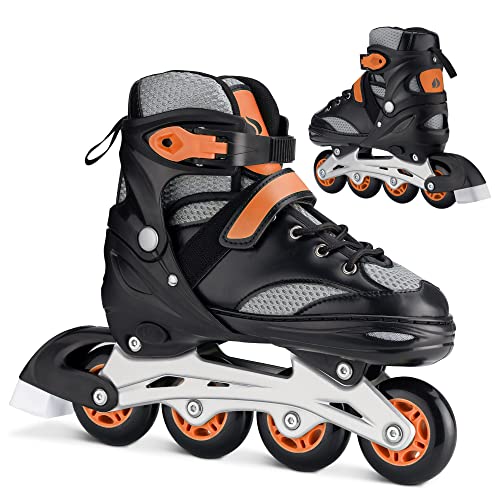 Navaris Inline Skates für Jungen & Mädchen - Inline Rollerblades Rollschuhe größenverstellbar - Inlineskates mit Werkzeugsatz - Größe einstellbar von Navaris