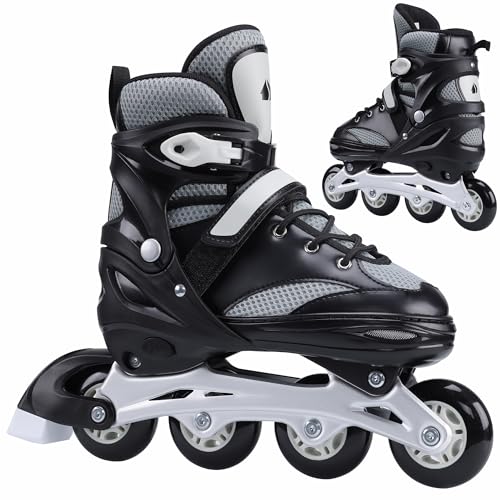 Navaris Inline Skates für Kinder und Erwachsene - Inliner größenverstellbar - Rollerblades Rollschuhe - Mit austauschbarer Bremse und Werkzeugset - Inlineskates Jungen Mädchen Navaris Inline Skates für Kinder und Erwachsene - Inliner größenverstellbar - Rollerblades Rollschuhe - Mit austauschbarer Bremse und Werkzeugset - Inlineskates Jungen Mädchen von Navaris