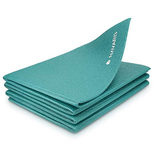 Navaris Klappbare Yoga Matte Fitnessmatte - 4mm Sportmatte Fitness Pilates Sport Gymnastikmatte rutschfest - Reise Yogamatte faltbar - versch. Farben von Navaris