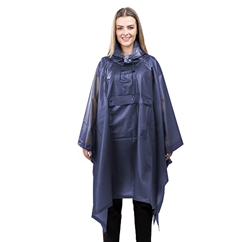 Navaris Regenponcho Fahrradponcho Regencape - Poncho für Fahrrad Regen - Fahrradregencape Cape inkl. Aufbewahrungstasche - Unisex - wasserdicht von Navaris