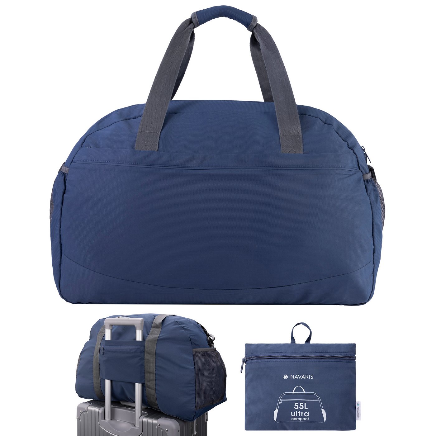 Navaris Reisetasche faltbare Reisetasche 55L - Reisetasche für das Handgepäck faltbar (1-tlg) Navaris Reisetasche faltbare Reisetasche 55L - Reisetasche für das Handgepäck faltbar (1-tlg) von Navaris